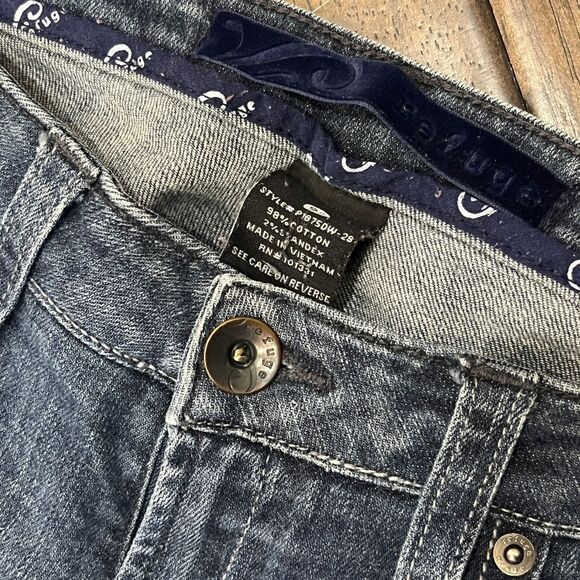 Refuge Jeans Co‎ Distressed Medium Wash Straight Leg Denim Jeans Casual Size 9S - Picture 6 of 10